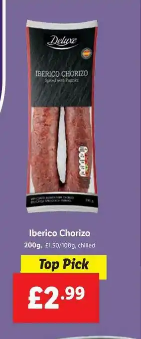 Lidl Iberico Chorizo offer