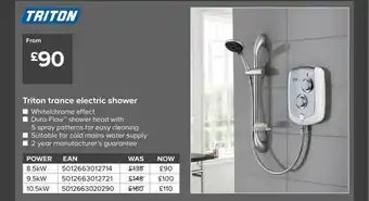 TradePoint Triton Trance Electric Shower offer