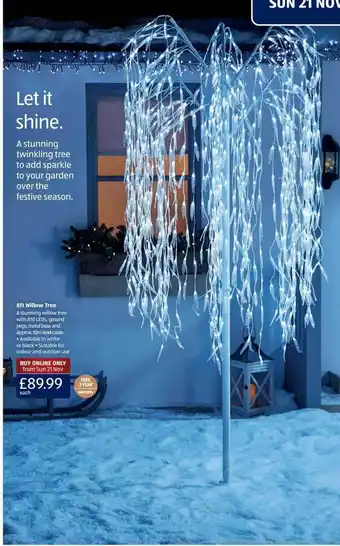 Aldi 8ft Willow Tree offer