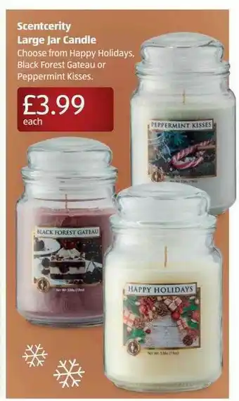 Aldi Scentcerity Large Jar Candle offer