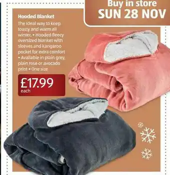 Aldi Hooded Blanket offer
