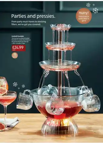 Aldi Cocktail Foutain offer
