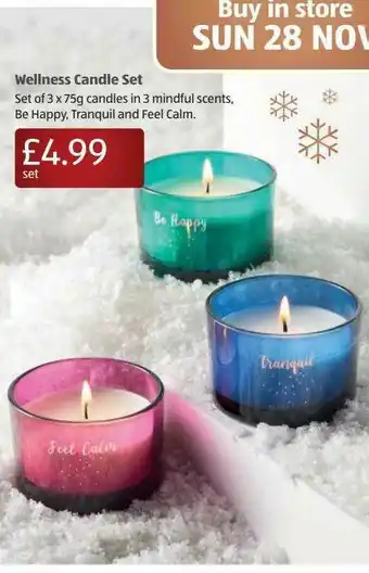 Aldi Wellness Candle Set offer