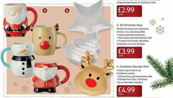 3d Christmas Mug Christmas Novelty Dish