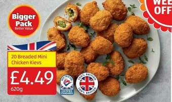 Aldi 20 Breaded Mini Chicken Kievs offer