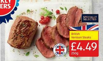 Aldi British Venison Steaks offer
