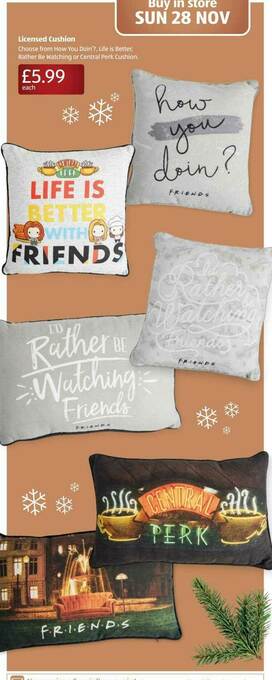 Aldi Licensed Cushion offer