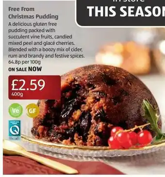 Aldi Free From Christmas Pudding offer