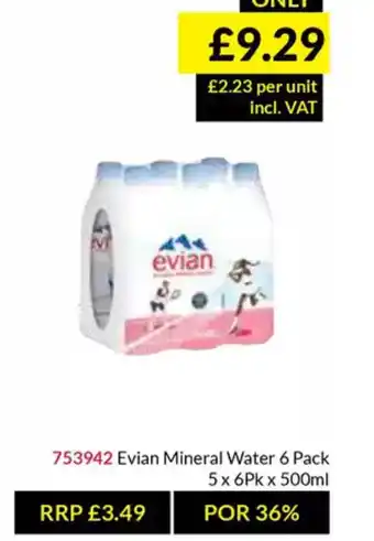 Musgrave MarketPlace Evian Mineral Water offer