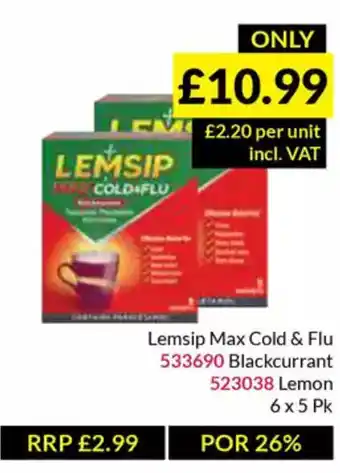 Musgrave MarketPlace Lemsip Max Cold & Flu offer