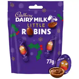 Iceland Cadbury Dairy Milk Christmas Little Robins Chocolate Bag 77g offer