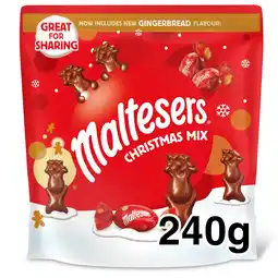 Iceland Maltesers Christmas Mix, Mint Chocolate & Milk Chocolate Selection Pouch 240g offer