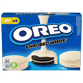 Morrisons Oreo Sandwich Biscuits Snowy White Chocolate Covered offer