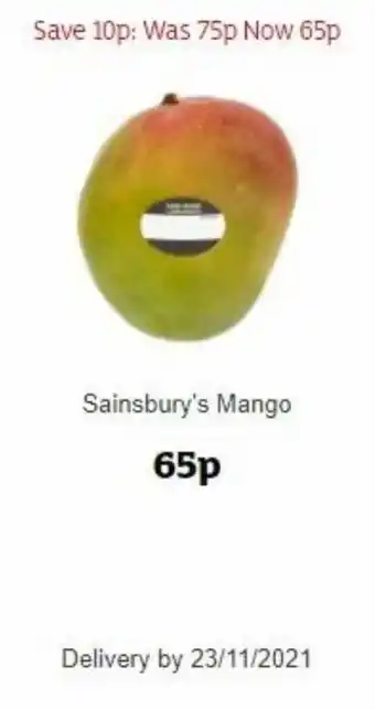 Sainsbury's Sainsbury's Mango offer
