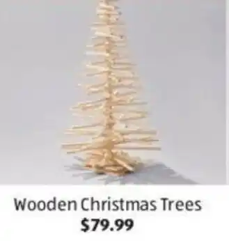 Aldi Wooden Christmas Trees offer