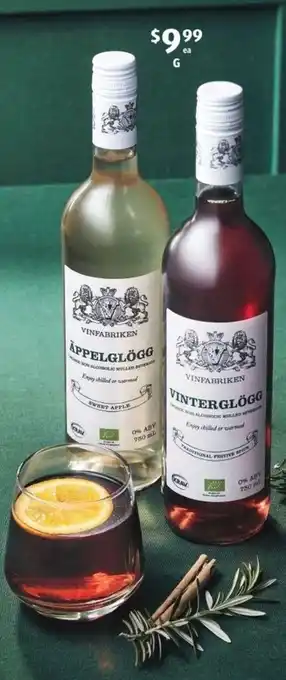 Aldi Non-Alcoholic Organic Glogg 750ml offer