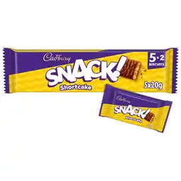 Iceland Cadbury Snack Shortcake Chocolate Biscuit 6 Pack Multipack, 120g offer