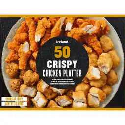Iceland Iceland 50 (APPROX.) Crispy Chicken Platter 630g offer