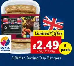 Lidl 6 British Boxing Day Bangers offer