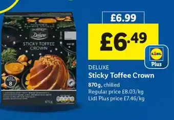 Lidl DELUXE Sticky Toffee Crown offer