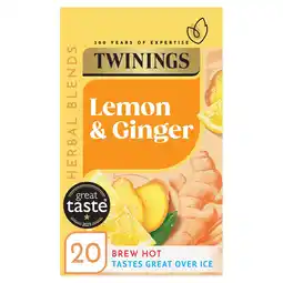 Morrisons Twinings Revitalise Lemon & Ginger Herbal Tea Bags 20s offer