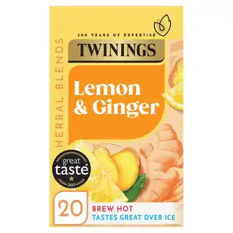 Morrisons Twinings Revitalise Lemon & Ginger Herbal Tea Bags 20s offer