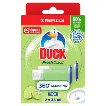 Morrisons Duck Toilet Fresh Discs Duo Refills Lime offer