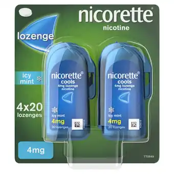 Morrisons Nicorette Cools 4mg Lozenge- Icy Mint (Stop Smoking Aid) offer