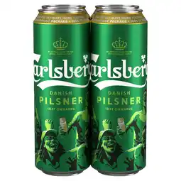Iceland Carlsberg Danish Pilsner Lager Beer 4 x 568ml Pint Can offer