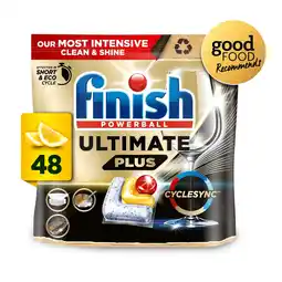 Morrisons Finish Ultimate Plus Lemon Dishwasher Tablets offer