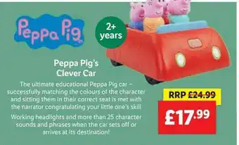 Lidl Peppa Pig's Clever Car offer