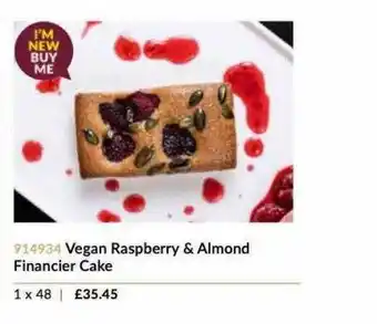 Musgrave MarketPlace Vegan Raspberry & Almond Financier Cake offer