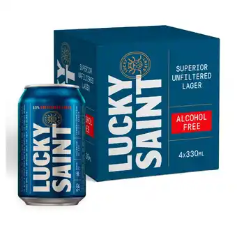 Morrisons Lucky Saint Unfiltered Alcohol Free Lager Can offer