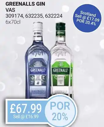 Bestway GREENALLS GIN offer