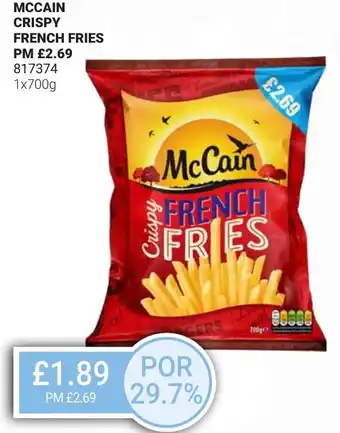 Bestway MCCAIN Crispy french fries offer