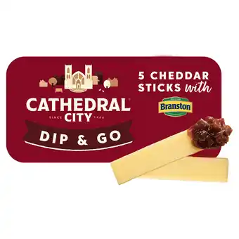 Iceland Cathedral City 5 Cheddar Sticks with Branston Pickle Dip 60g offer