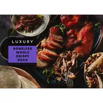 Iceland Iceland Luxury Boneless Whole Crispy Duck with 24 Pancakes and Hoisin Sauce 1.06kg offer