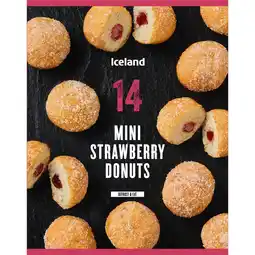 Iceland Iceland 14 (Approx.) Mini Strawberry Donuts 175g offer