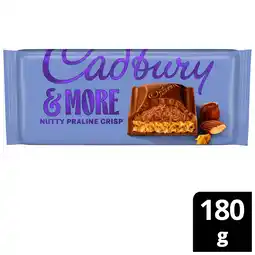 Iceland Cadbury Dairy Milk &More Nutty Praline Crisp Milk Chocolate Bar 180g offer