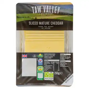 Iceland Taw Valley 250G Sliced Mature Cheddar offer