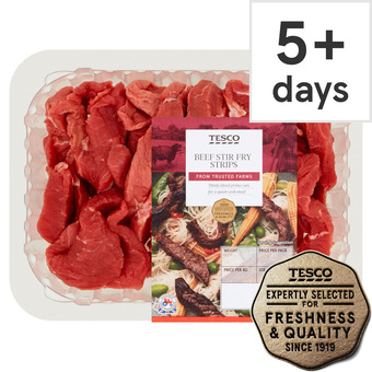Tesco Tesco Beef Stir Fry Strips 357G offer