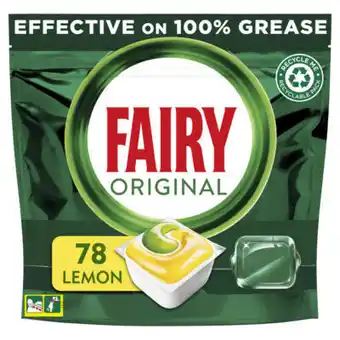 Asda Fairy Original All In One Dishwasher Tablets, Lemon, 78 Capsules offer
