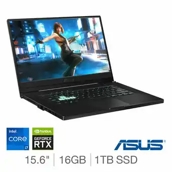 Costco ASUS TUF Dash F15, Intel Core i7, 16GB RAM, 1TB SSD, NVIDIA GeForce RTX 3060, 15.6 Inch Gaming Laptop, FX516PM-AZ003T offer