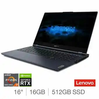 Costco Lenovo Legion 7, AMD Ryzen 7, 16GB RAM, 512GB SSD, NVIDIA GeForce RTX 3060, 16 Inch Gaming Laptop, 82N6000RUK offer