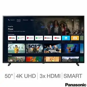 Costco Panasonic TX-50JX800BZ 50 Inch 4K Ultra HD Smart Android TV offer