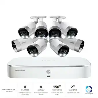 Costco Lorex 8 Channel 2TB NVR with 8 x 4K Ultra HD Smart Deterrence Security Cameras offer