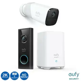 Costco eufy 2K Video Battery Doorbell with Homebase 16GB Local Storage and EufyCam 2 Pro Wireless Home Security Camera offer