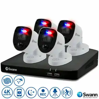 Costco Swann 8 Channel 2TB DVR Recorder with 4 x 4K Ultra HD Enforcer Cameras, SWDVK-856804RL offer
