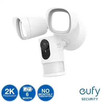 Costco eufy 2k Hardwired Floodlight Camera with 4GB eMMC Local Storage in White offer