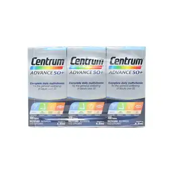 Costco Centrum Advance 50+ Vitamins, 3 x 100 Count offer
